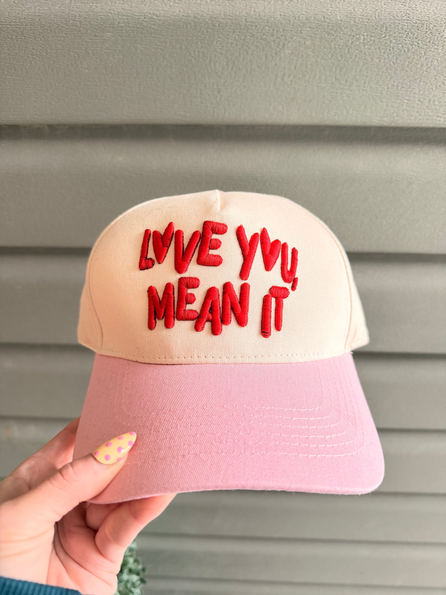 Love you, mean it hat